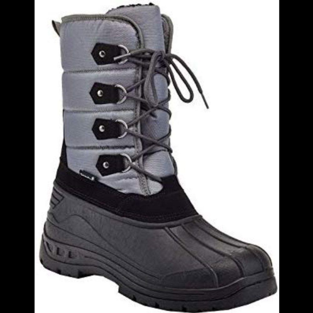 Snow Tec Freddy Boots Grey Size 13 w Free Earmuffs